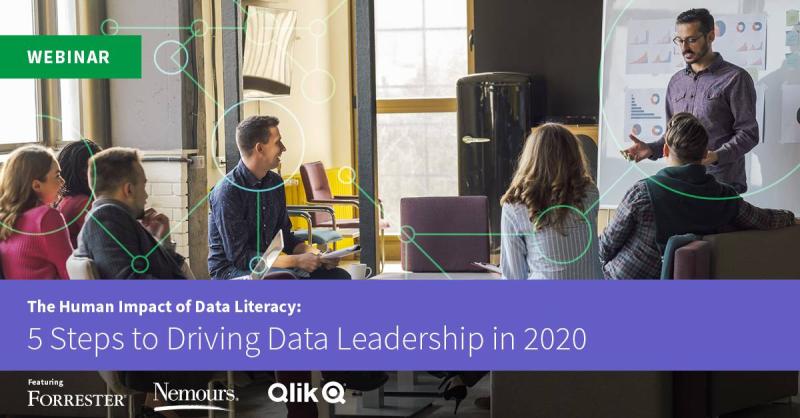 Sign up for Qliks data literacy webinar - 5 steps to driving data literacy