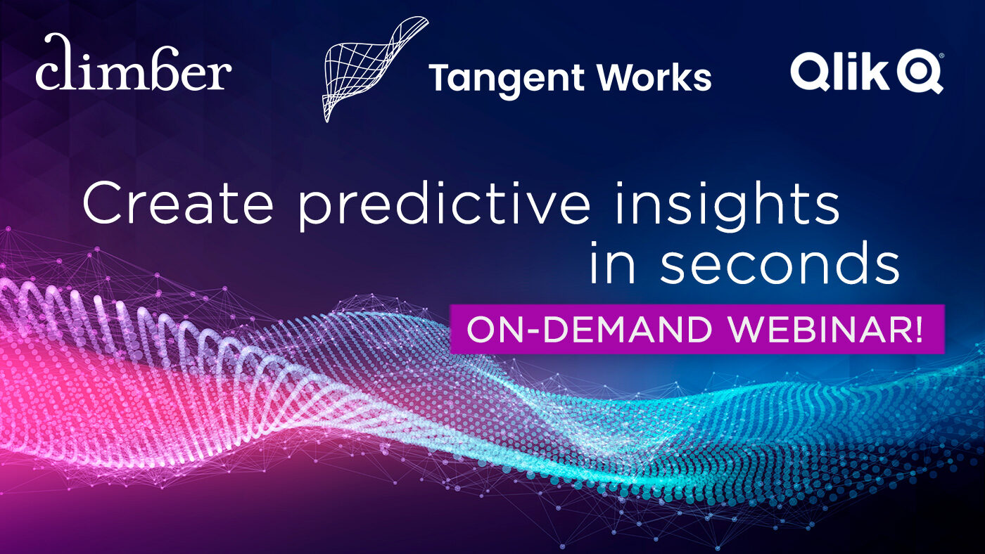 Create predictive insights in seconds with Qlik and Tangent Works Create predictive insights in seconds with Qlik and Tangent Works